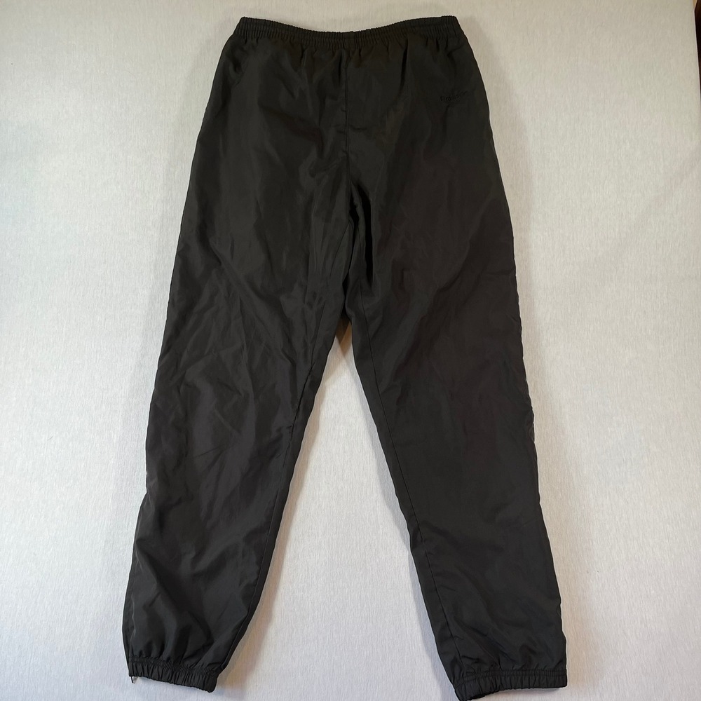Vintage Reebok Windbreaker Pants Men M Ankle Zip Lined Joggers 90s Black **ZIP**